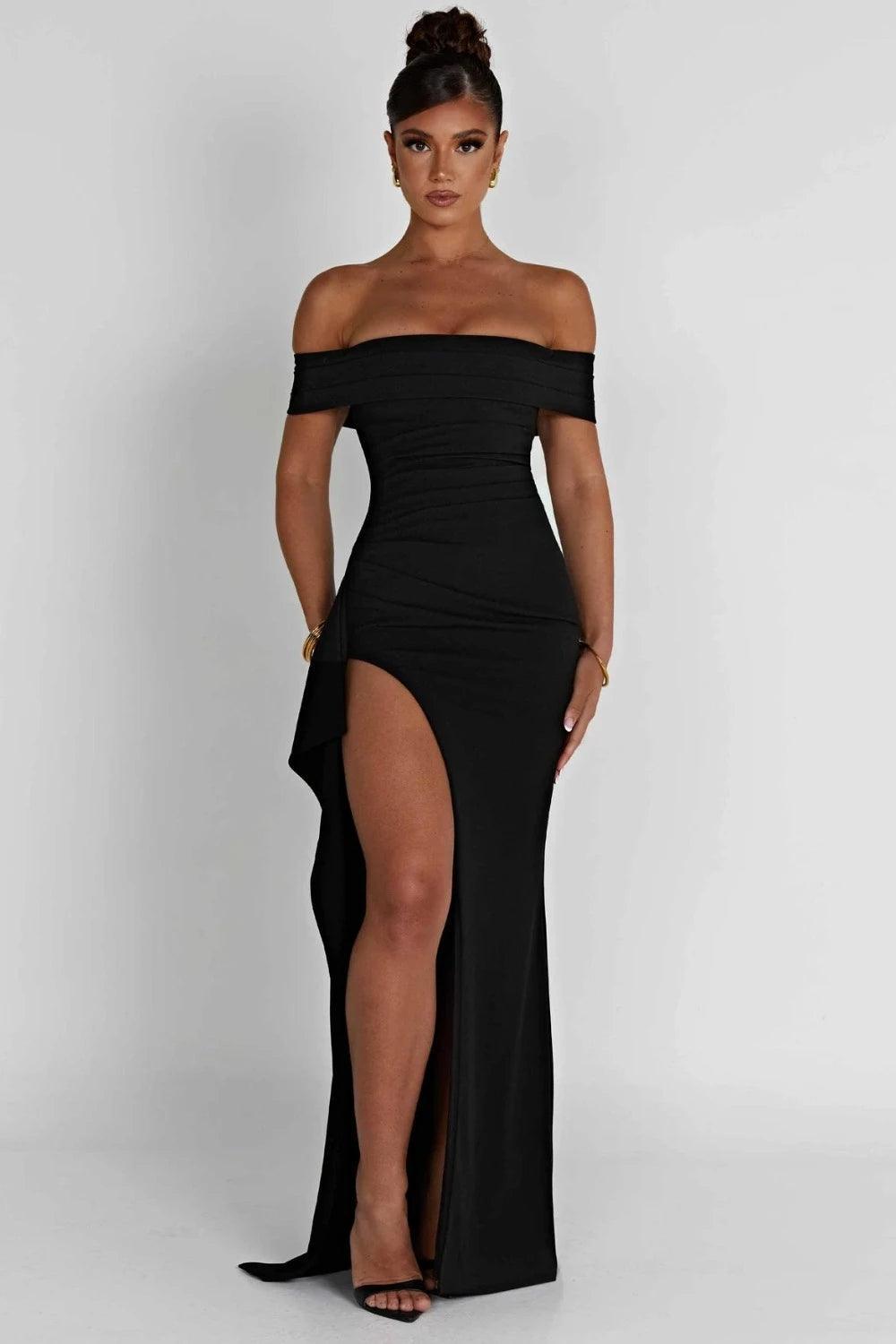 Fieno Elysian Elegance Gown Maxi Dress - Fieno - Maxi Dress - Black Dress