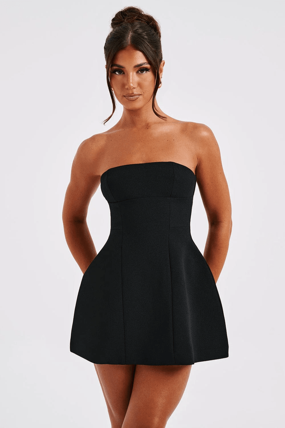 Fieno Sexy Tube Top Mini Dress - Fieno - Black