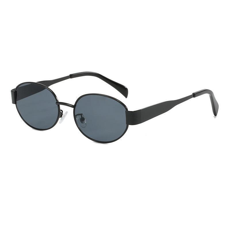 Fieno Women's Metal Retro Oval Sunglasses - Fieno